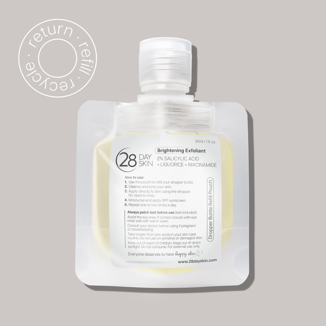 Brightening Exfoliant | Refill Pouch | Salicylic Acid 2% + Liquorice + Niacinamide | 30ml