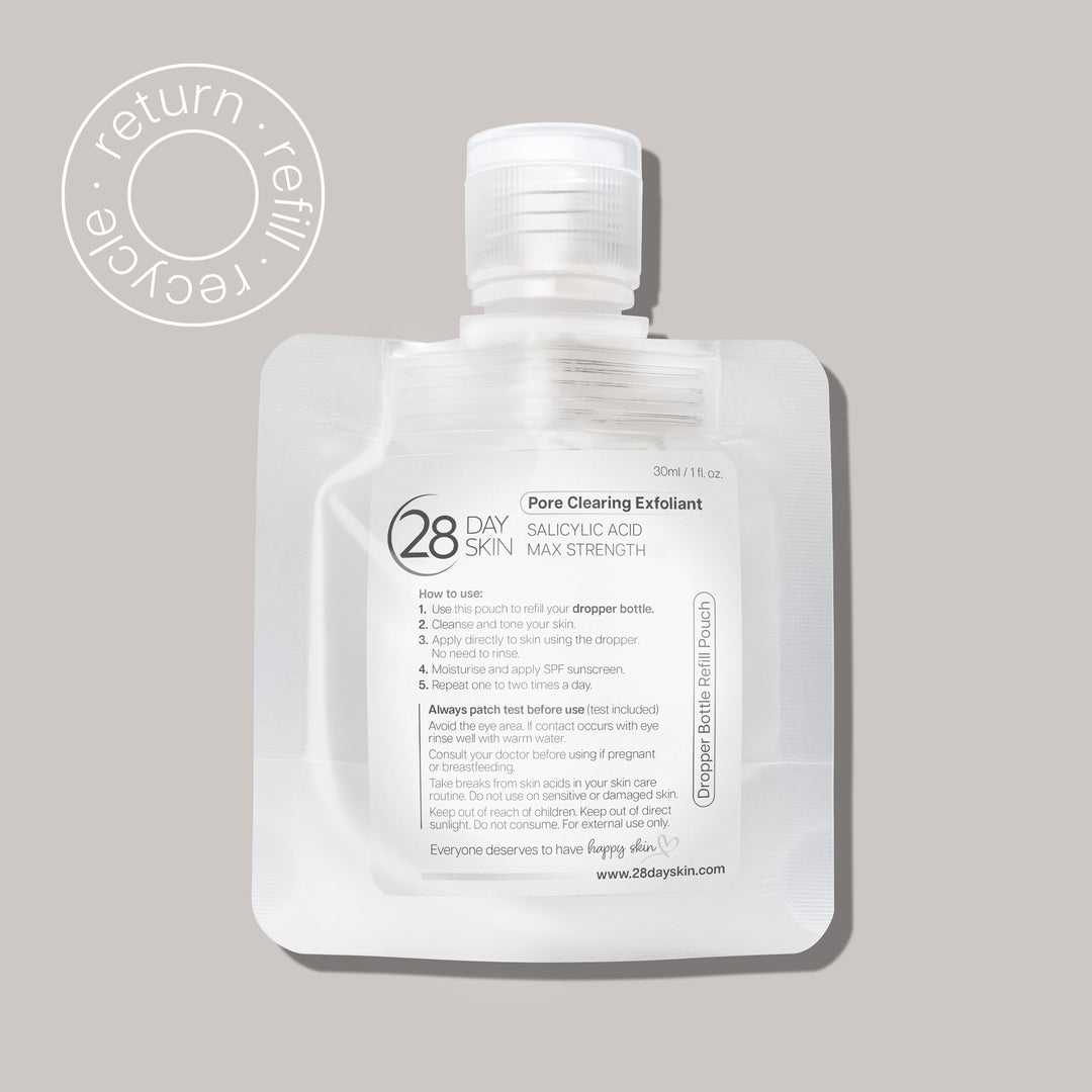 Pore Clearing Exfoliant | Refill Pouch | Salicylic Acid | 5X Maximum Strength | 30ml