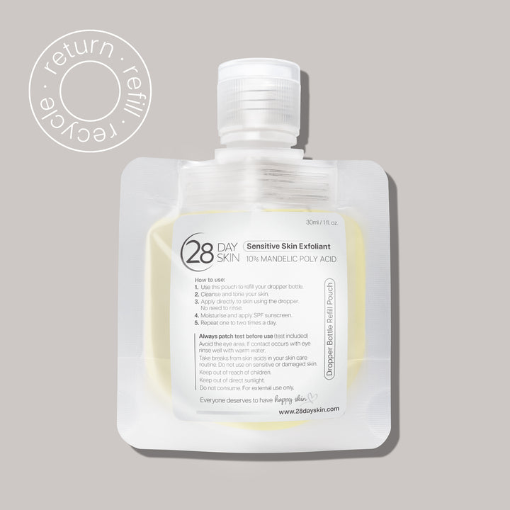 Sensitive Skin Exfoliant | Refill Pouch | 10% Mandelic Poly Acid | 30ml